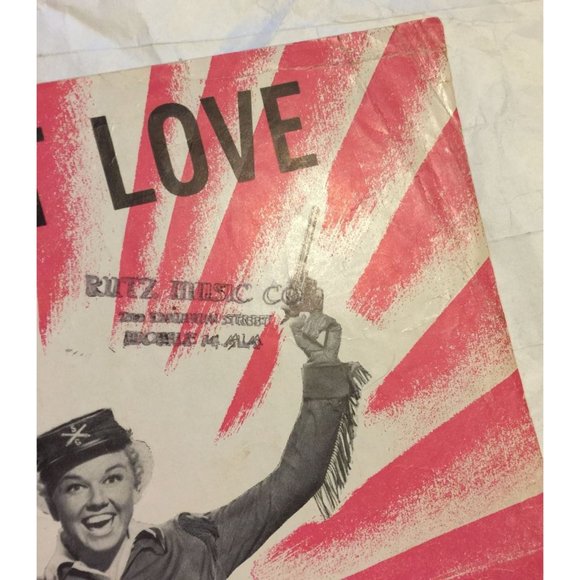 Doris Day & Howard Kneel in Calamity Jane Vintage 1953 Secret Love Photo Sheet M - Picture 3 of 9